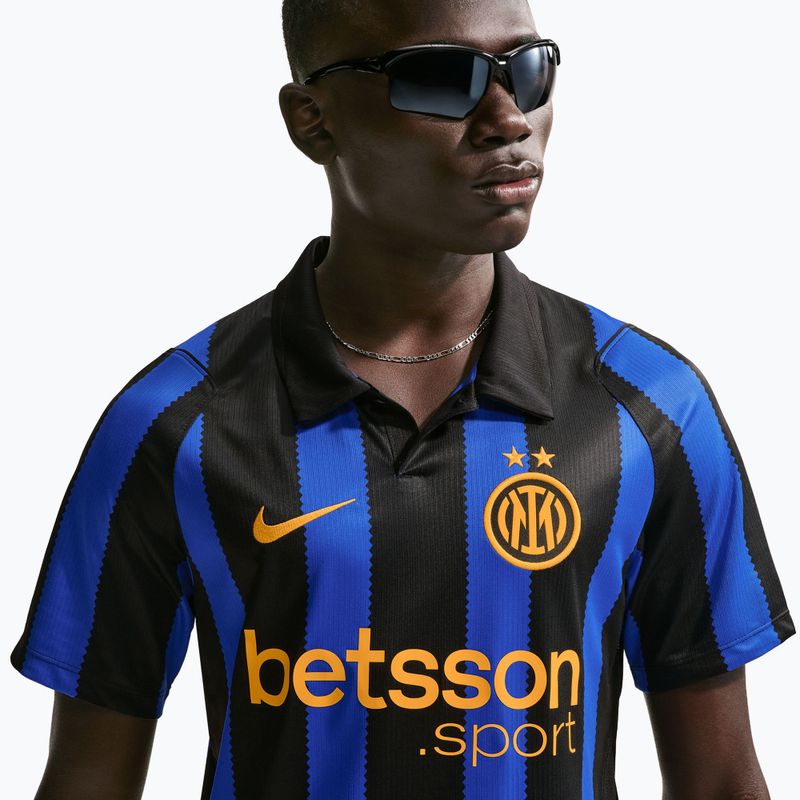 Vyriški futbolo marškinėliai Nike Inter Milan Dri-Fit Stadium Home lyon blue/black/university gold 5