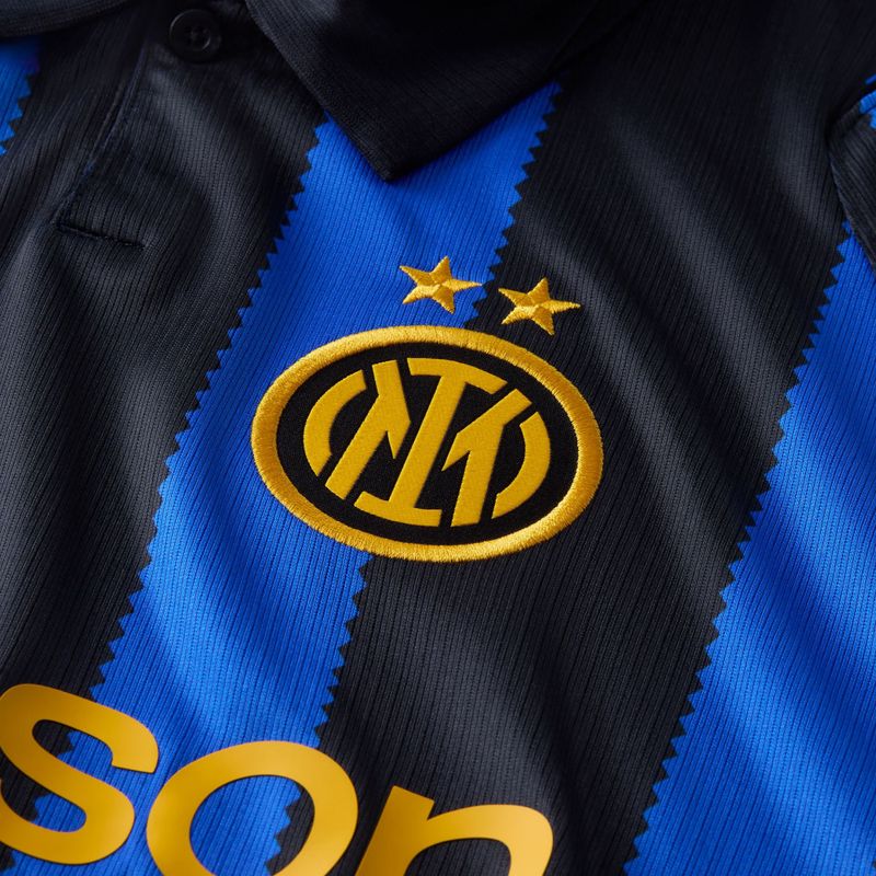 Vyriški futbolo marškinėliai Nike Inter Milan Dri-Fit Stadium Home lyon blue/black/university gold 8