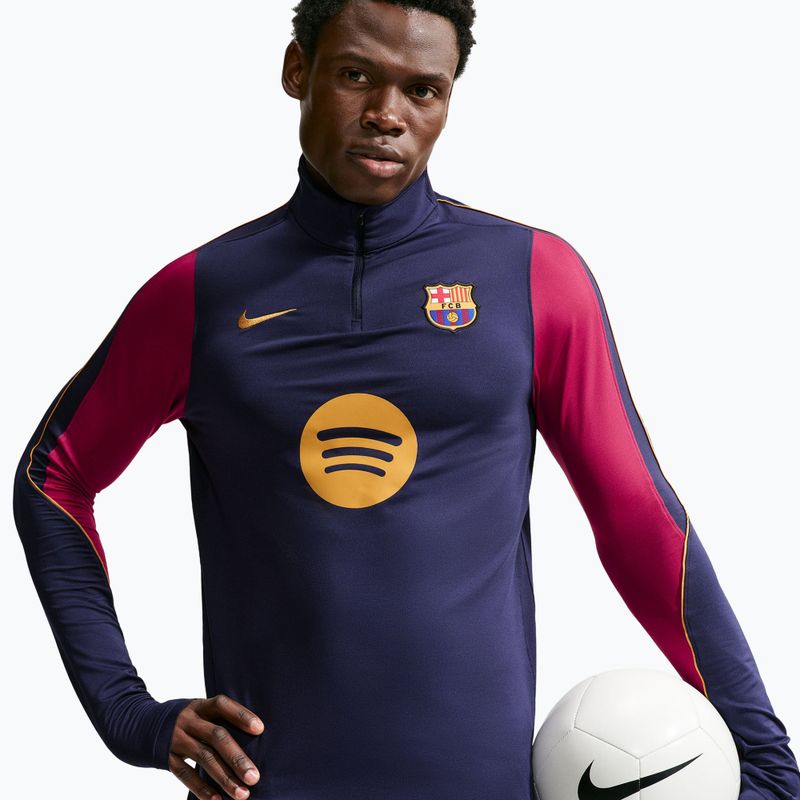 Vyriškas futbolo džemperis Nike FC Barcelona Strike Soccer Drill Top blackened blue/mineral yellow 4