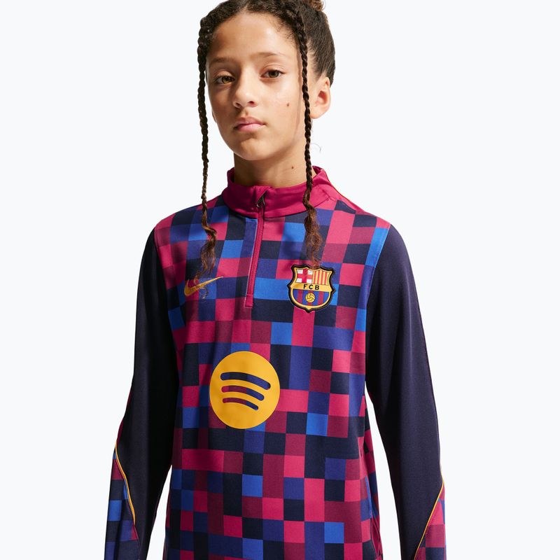 Vaikiškas futbolo džemperis Nike FC Barcelona Dri-Fit Strike Drill Top noble red/noble red/mineral yellow 4