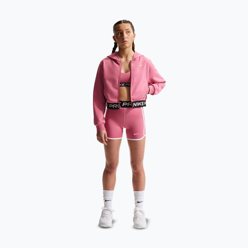 Vaikiškas džemperis Nike Pro Fleece Dri-Fit Full-Zip peony/peony/black/white 2