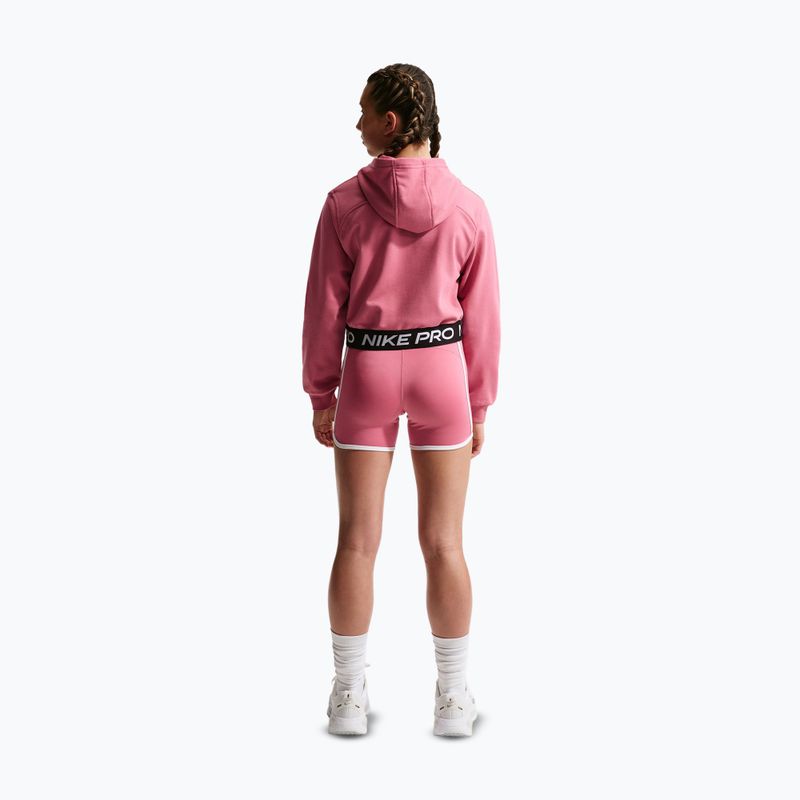 Vaikiškas džemperis Nike Pro Fleece Dri-Fit Full-Zip peony/peony/black/white 3