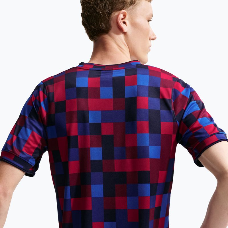 Vyriški futbolo marškinėliai Nike FC Barcelona Dri-Fit Pre-Match noble red/mineral yellow 5