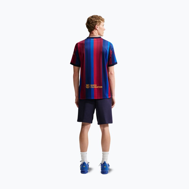 Vyriški futbolo marškinėliai Nike FC Barcelona Dri-Fit Stadium Home deep garnet/blue void/mineral yellow 3