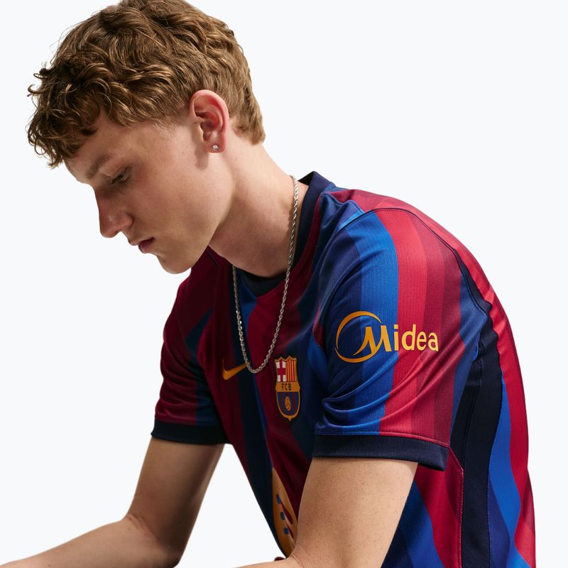 Vyriški futbolo marškinėliai Nike FC Barcelona Dri-Fit Stadium Home deep garnet/blue void/mineral yellow 6