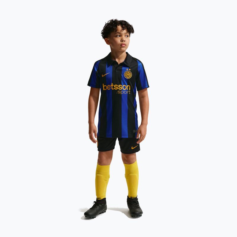 Vaikiški futbolo marškinėliai Nike Inter Milan Dri-Fit Stadium Home lyon blue/black/university gold 6