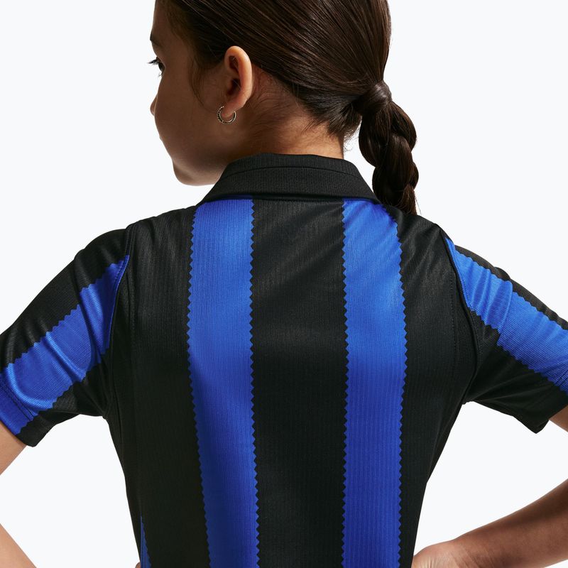 Vaikiški futbolo marškinėliai Nike Inter Milan Dri-Fit Stadium Home lyon blue/black/university gold 8