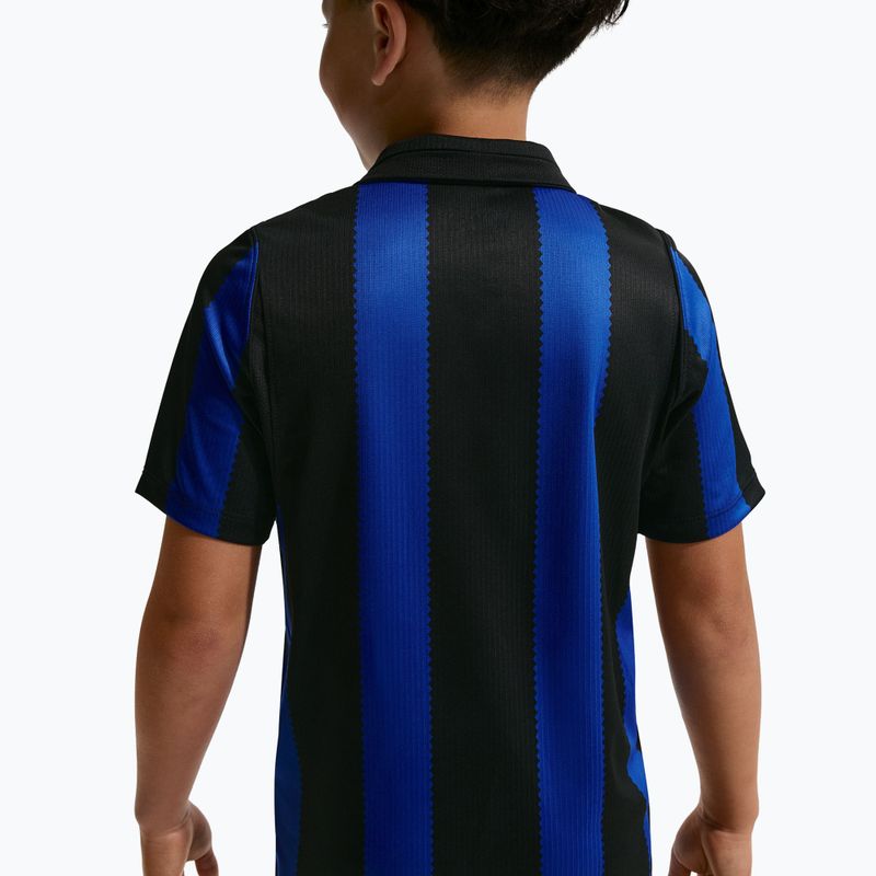 Vaikiški futbolo marškinėliai Nike Inter Milan Dri-Fit Stadium Home lyon blue/black/university gold 10
