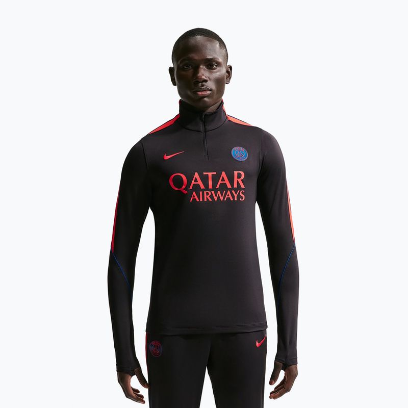 Vyriškas futbolo džemperis Nike Paris Saint-Germain Strike Dri-Fit Soccer Knit Drill Top black/global red/global red