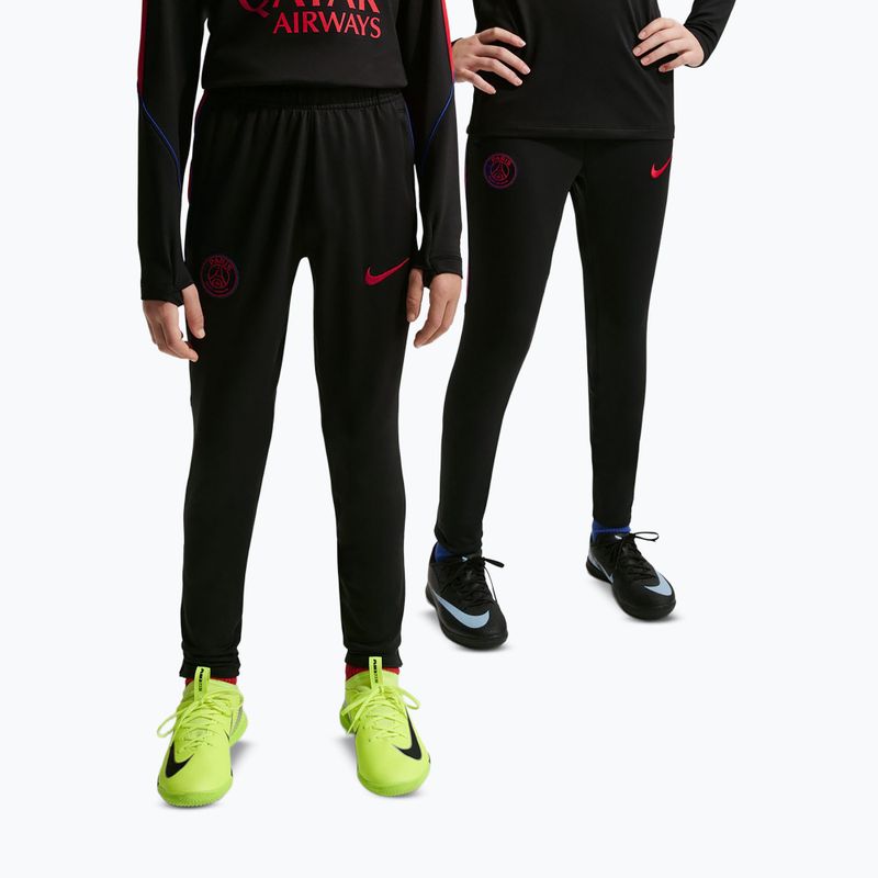 Vaikiškos futbolo kelnės Nike Paris Saint-Germain Strike Dri-Fit black/global red/global red