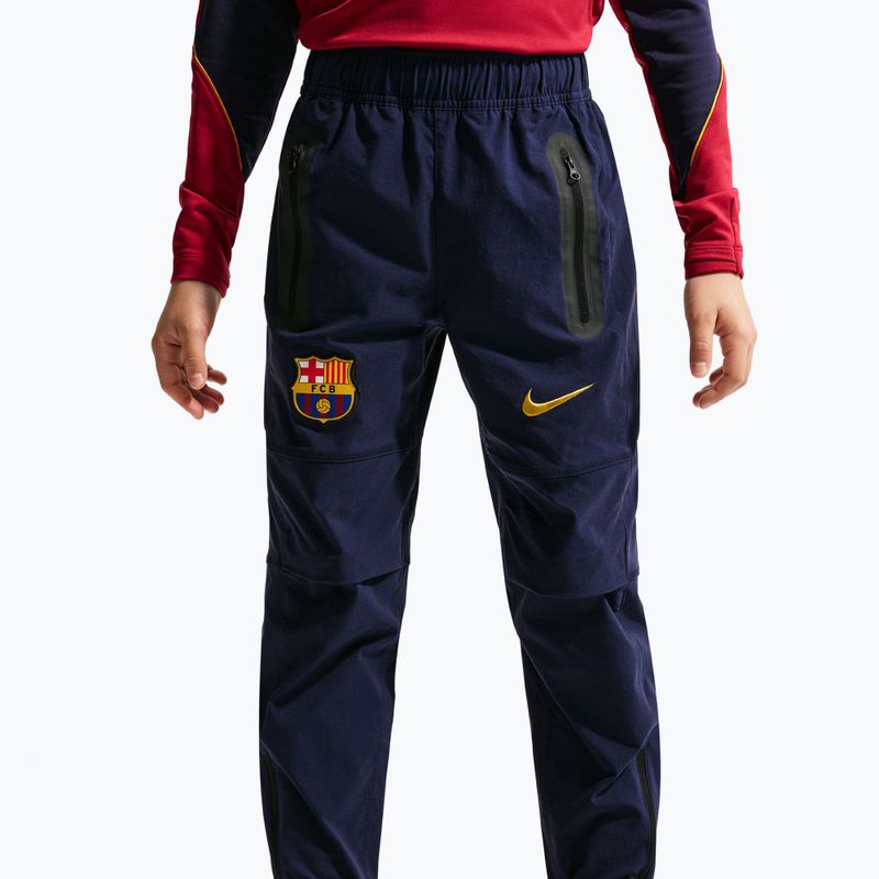 Vaikiškos futbolo kelnės Nike FC Barcelona Tech Woven blackened blue/black/mineral yellow 4