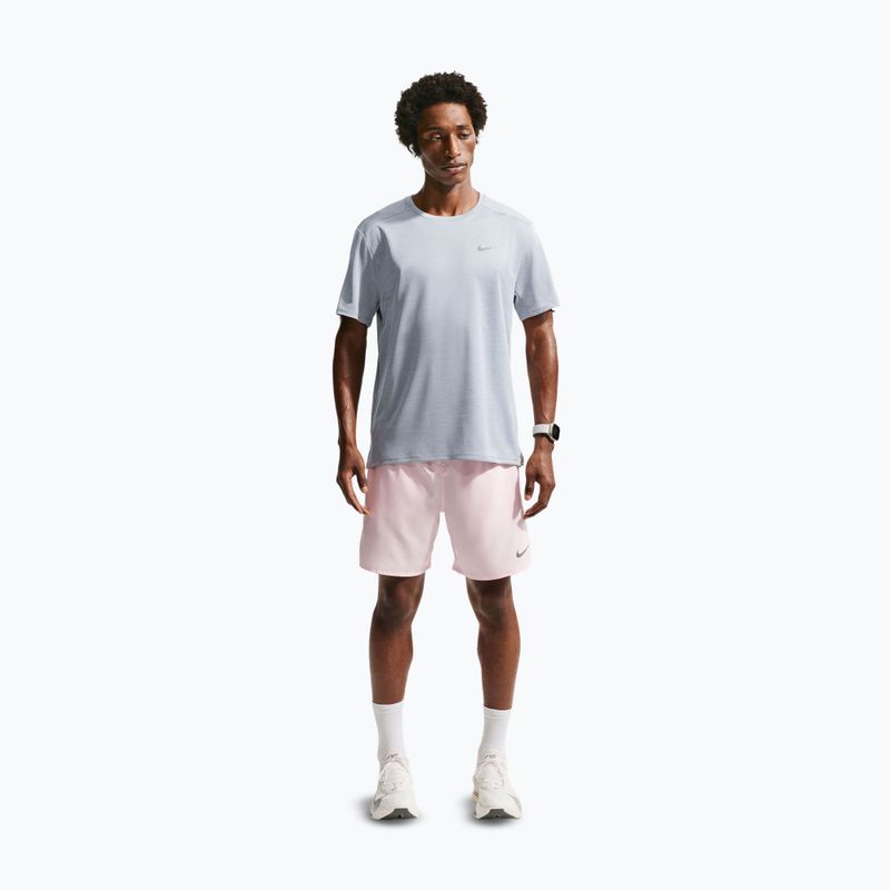 Vyriški bėgimo marškinėliai Nike Miler Dri-Fit UV grey fog/particle grey 2