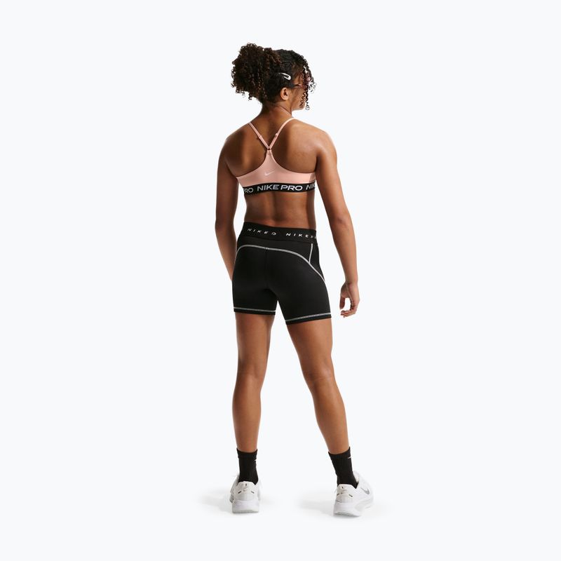 Mergaitiškos liemenėlės Nike Pro Indy arktinė oranžinė/juoda/balta 3