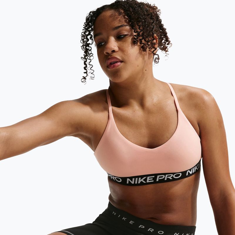 Mergaitiškos liemenėlės Nike Pro Indy arktinė oranžinė/juoda/balta 5