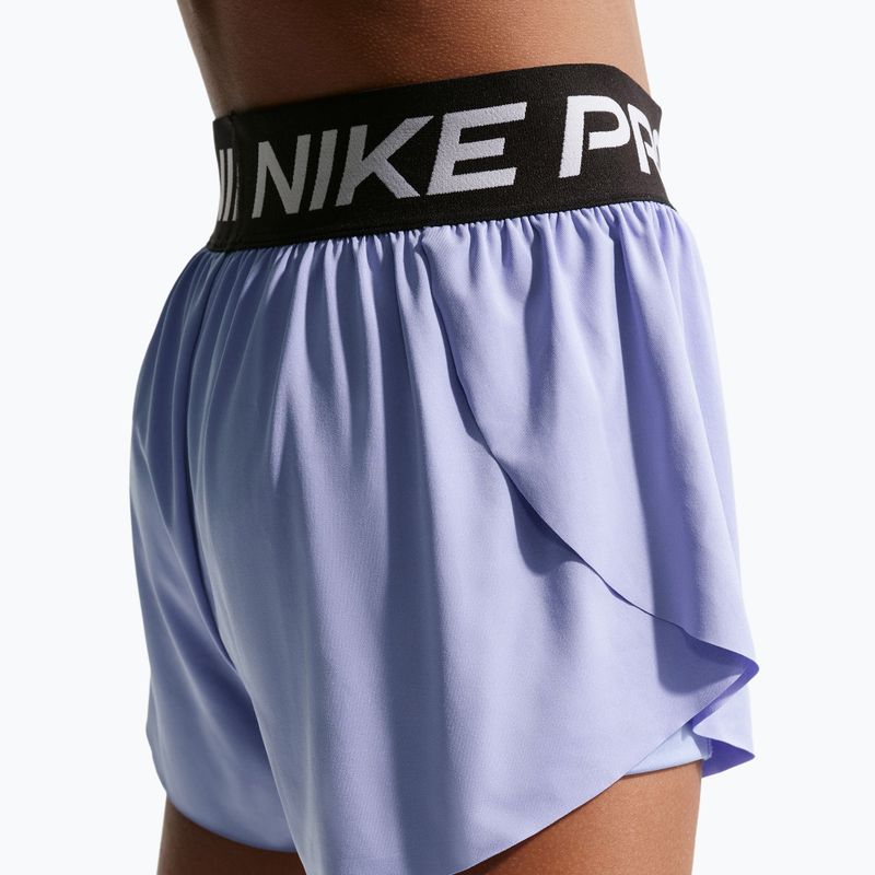 Vaikiški šortai Nike Pro Dri-Fit 2in1 light thistle/black/white 5