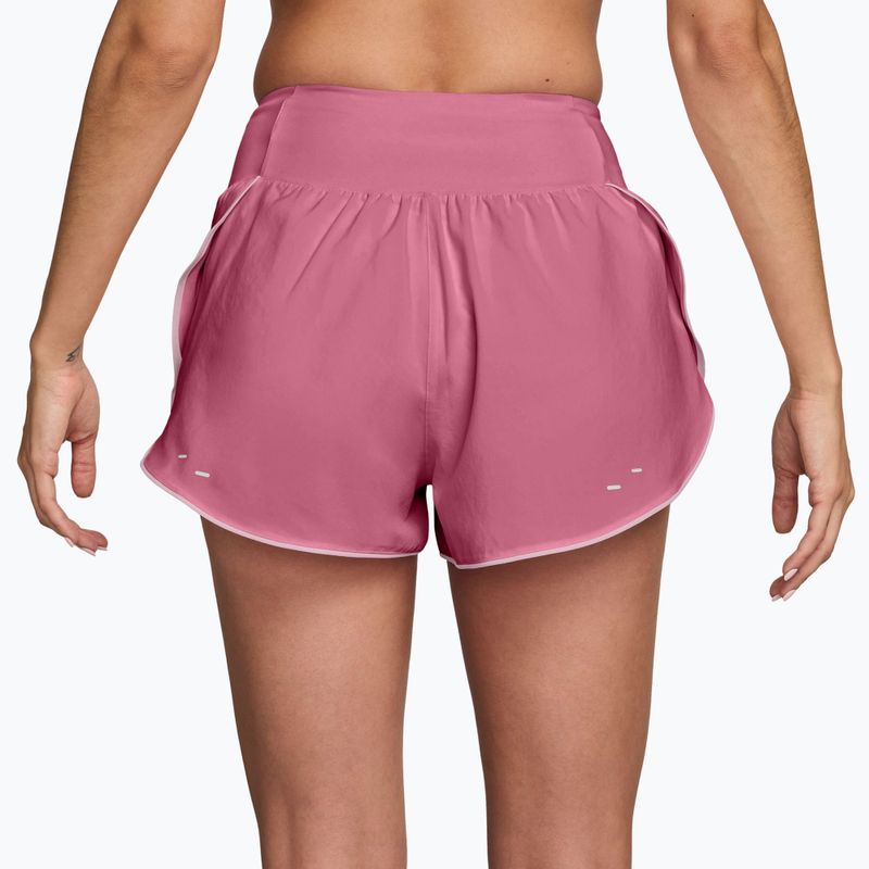 Moteriški bėgimo šortai Nike Tempo Swoosh Dri-Fit Mid-Rise Brief-Lined peony/pink foam/white 2
