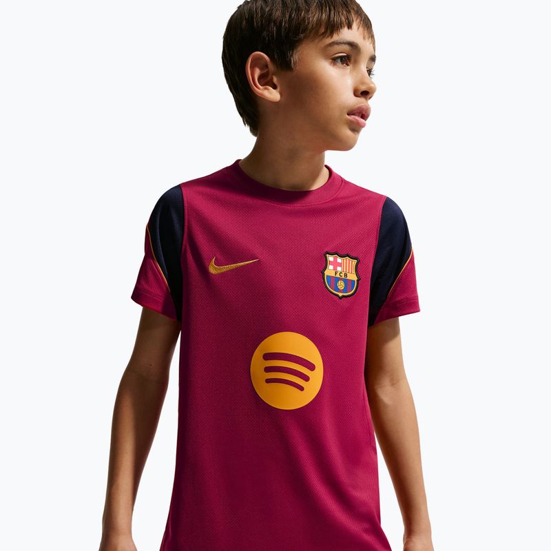 Vaikiški futbolo marškinėliai Nike FC Barcelona Strike Dri-Fit noble red/blackened blue 4