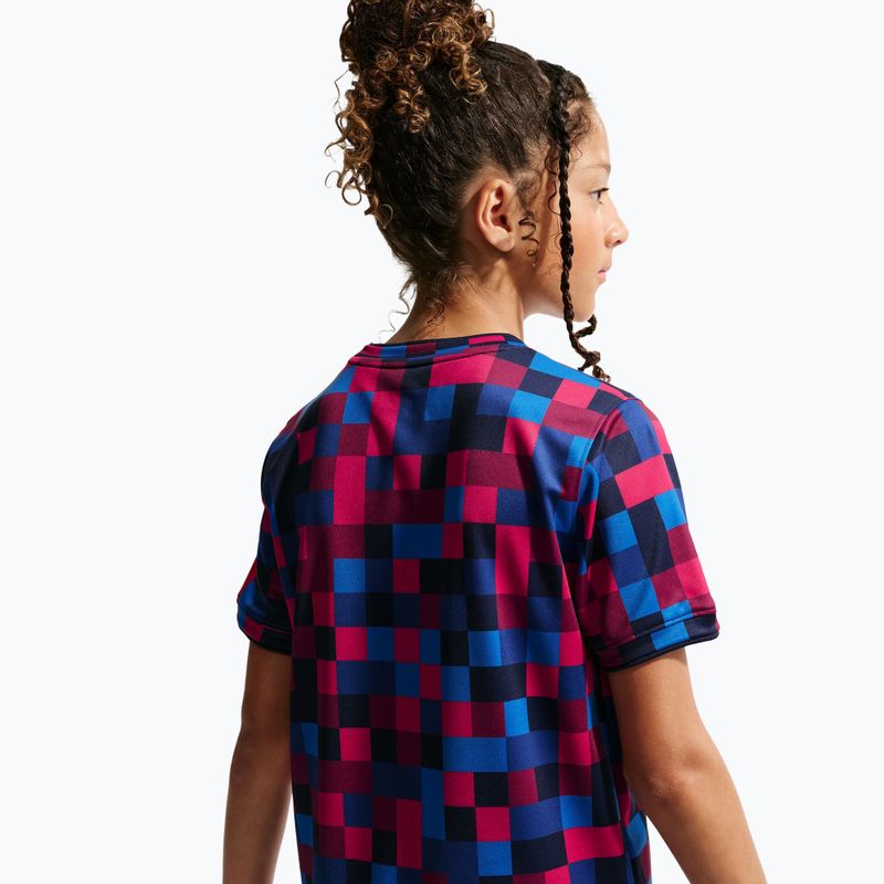 Vaikiški futbolo marškinėliai Nike FC Barcelona Dri-Fit Pre-Match noble red/mineral yellow 6