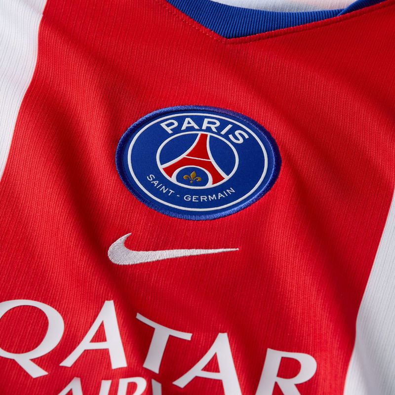 Vyriški futbolo marškinėliai ilgomis rankovėmis Nike Paris Saint-Germain Dri-Fit Stadium Home old royal/white/university red/white 3