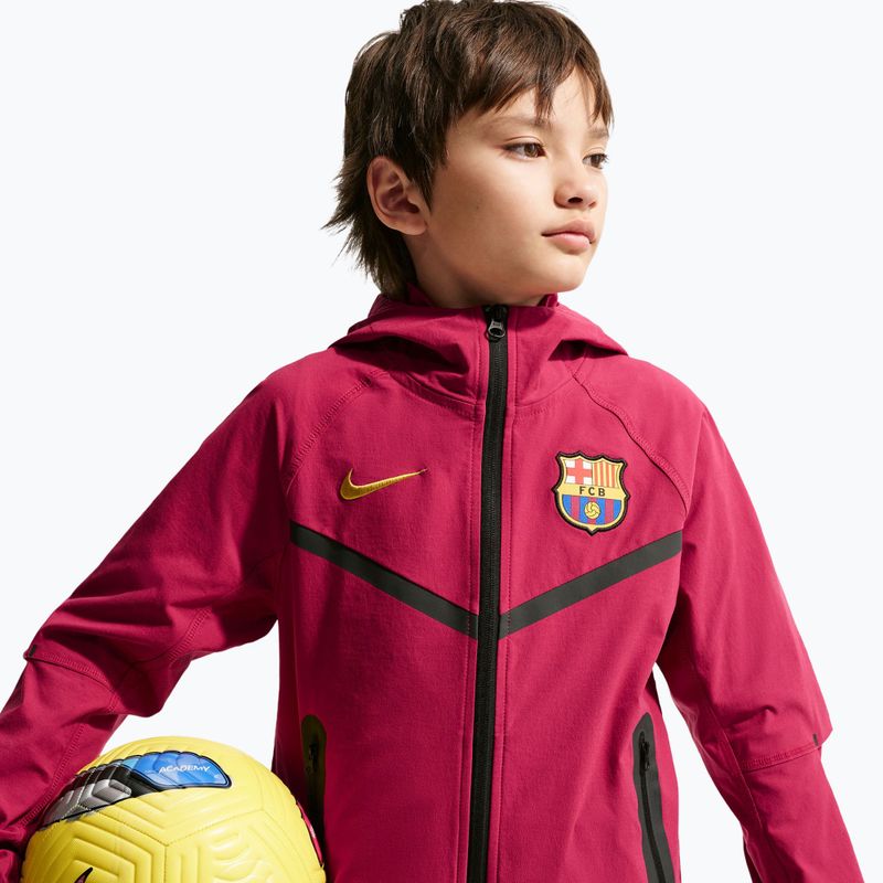Vaikiška futbolo striukė Nike FC Barcelona Tech Full Zip noble red/black/mineral yellow 4