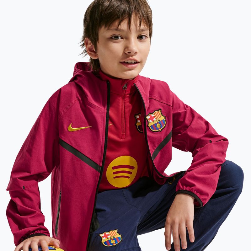 Vaikiška futbolo striukė Nike FC Barcelona Tech Full Zip noble red/black/mineral yellow 6