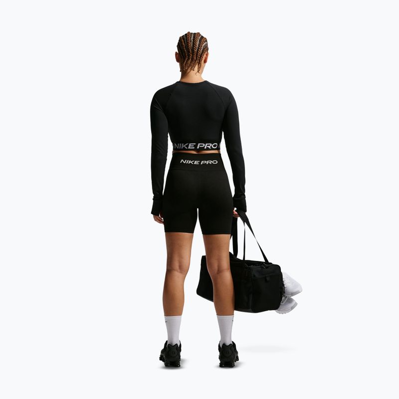 Moteriški treniruočių šortai Nike Pro Seamless High Waisted Biker 5" black/white 3
