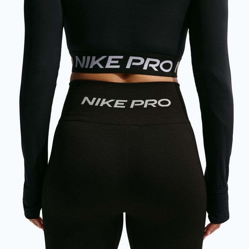 Moteriški treniruočių šortai Nike Pro Seamless High Waisted Biker 5" black/white 6