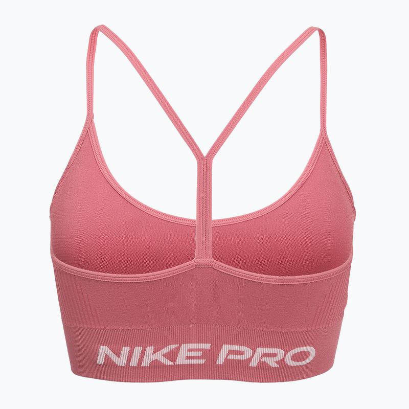 Treniruočių liemenėlė Nike Pro Seamless Light Support peony/white 2