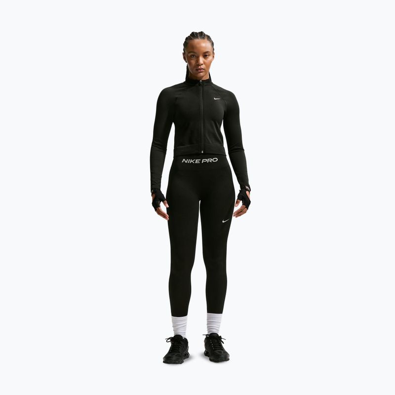 Moteriškas treniruočių džemperis Nike Pro Seamless black/white 2