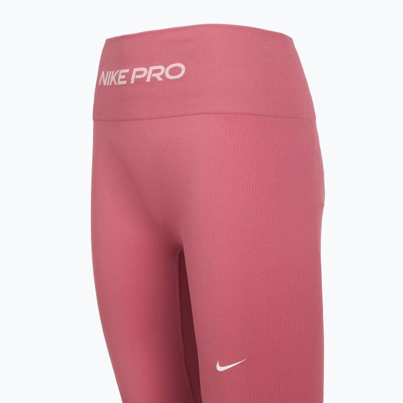 Moteriškos treniruočių tamprės Nike Pro Seamless High Waisted 7/8 peony/white 3