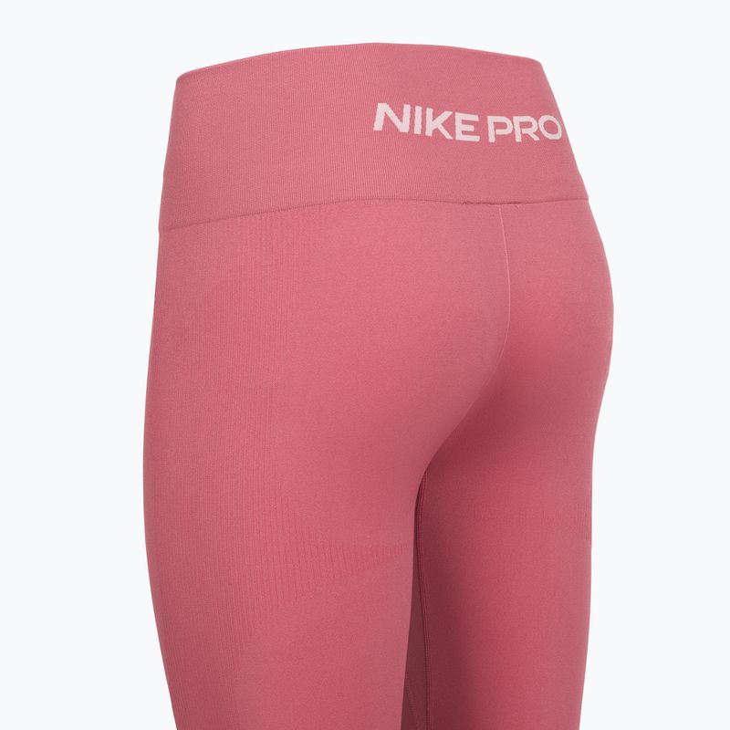 Moteriškos treniruočių tamprės Nike Pro Seamless High Waisted 7/8 peony/white 4