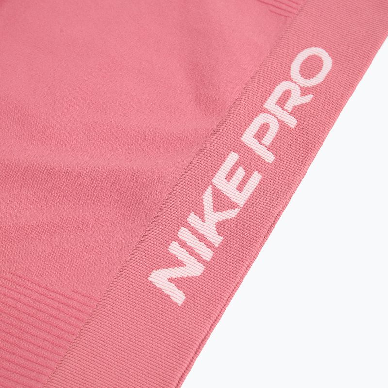 Moteriški treniruočių marškinėliai Nike Pro Seamless Dri-Fit peony/white 4