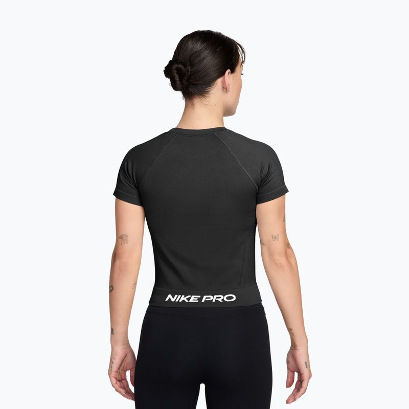 Moteriški treniruočių marškinėliai Nike Pro Seamless Dri-Fit black/white 2