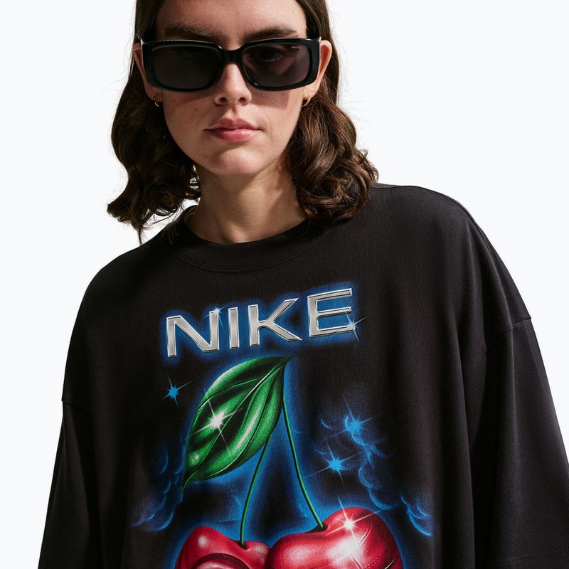 Moteriški marškinėliai Nike Sportswear Classic Oversized juodi 5