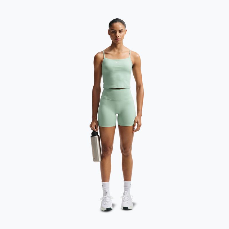 Moteriški treniruočių marškinėliai Nike One Medium Support steam/white 2