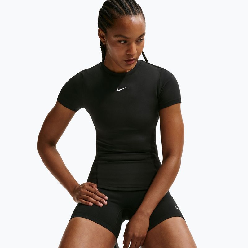 Moteriški treniruočių marškinėliai Nike One Fitted black/white 4