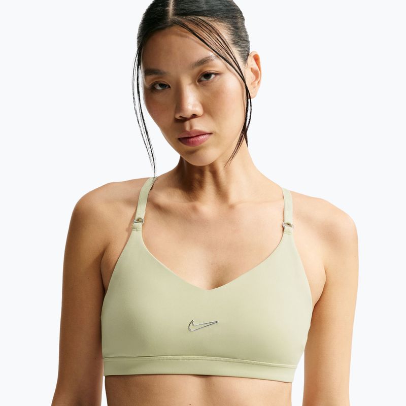 Treniruočių liemenėlė Nike Indy Padded Gloss olive aura 5