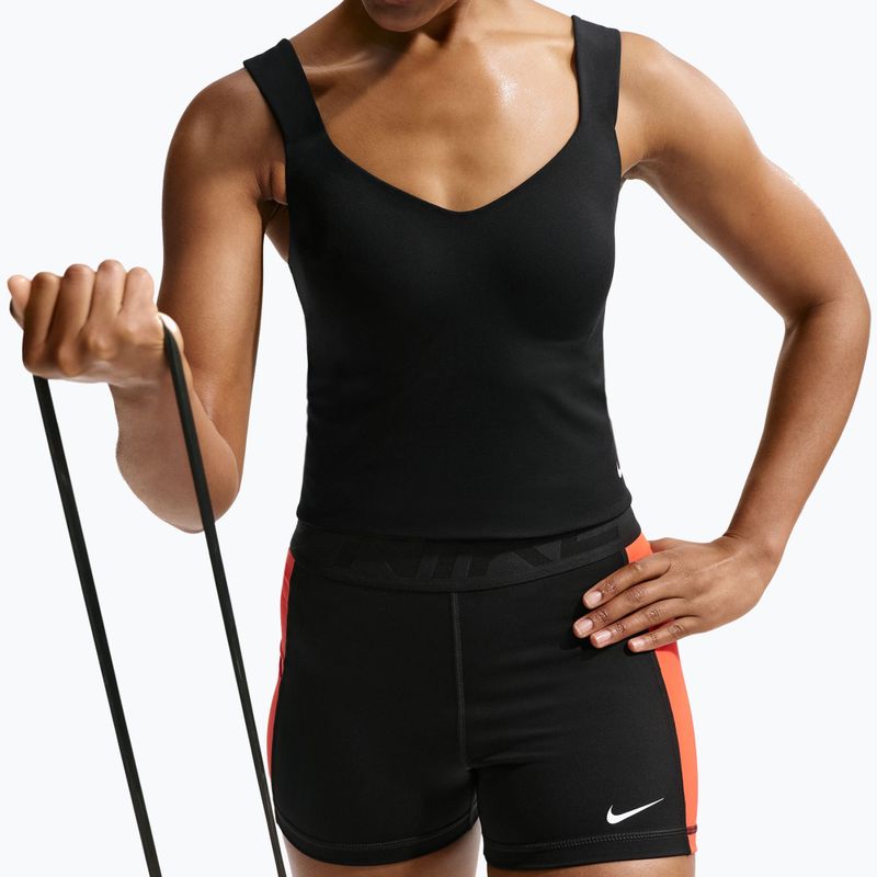 Moteriški treniruočių marškinėliai Nike Pro Sculpt Medium Support Padded Tank black/white 6