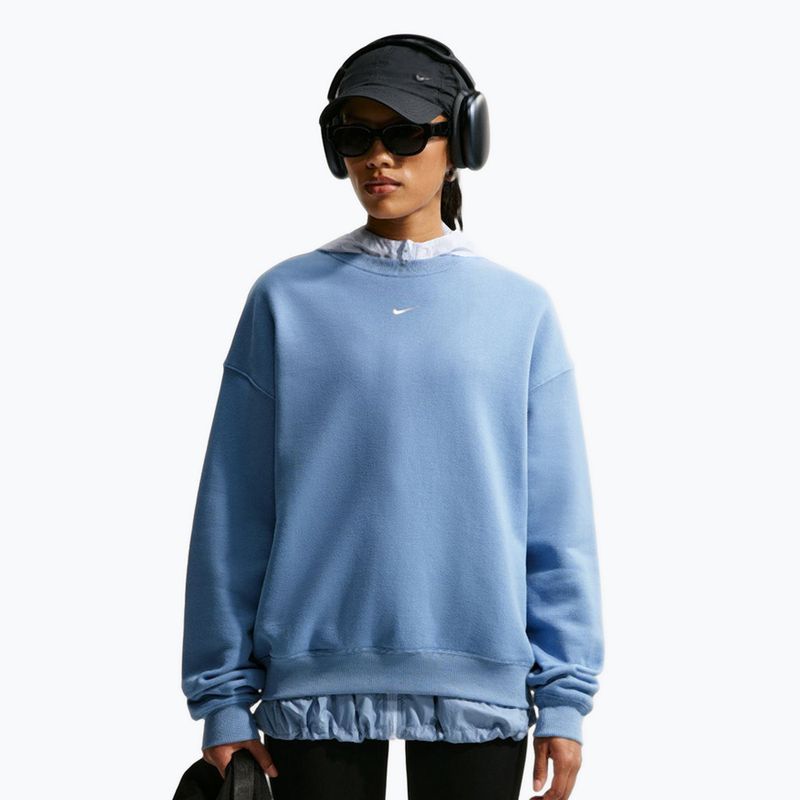 Moteriškas džemperis Nike Studio Fleece Medium Weight work blue/sail