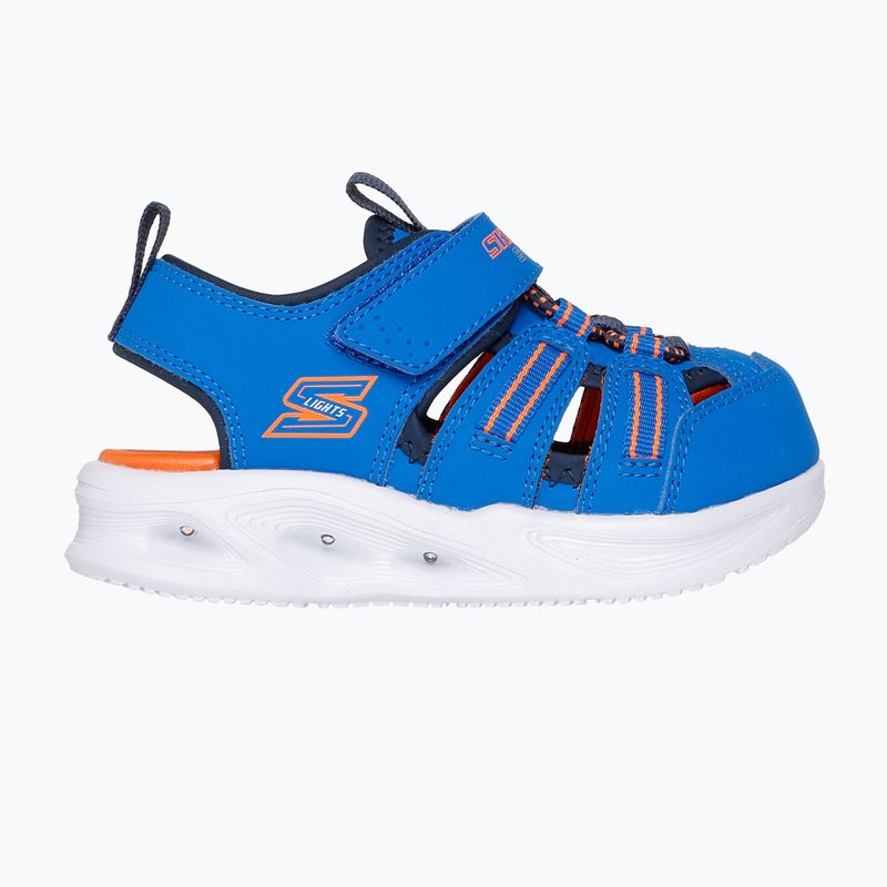 Vaikiškos basutės SKECHERS S-Lights Sola Glow blue/lime