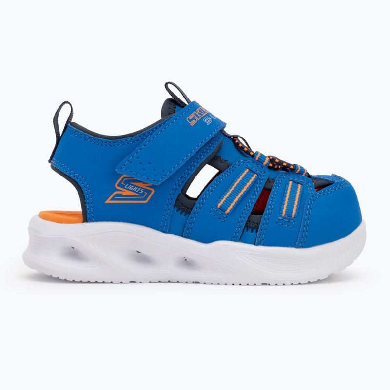Vaikiškos basutės SKECHERS S-Lights Sola Glow blue/lime 2