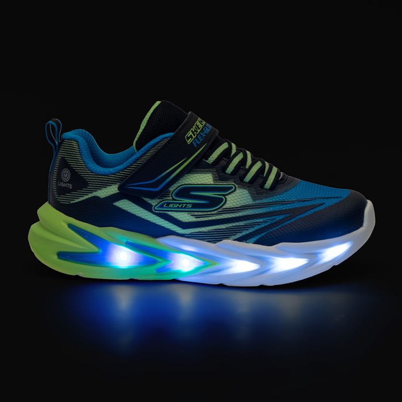 Vaikiški batai SKECHERS Flex-Glow Ultra juoda/mėlyna/žalia 8