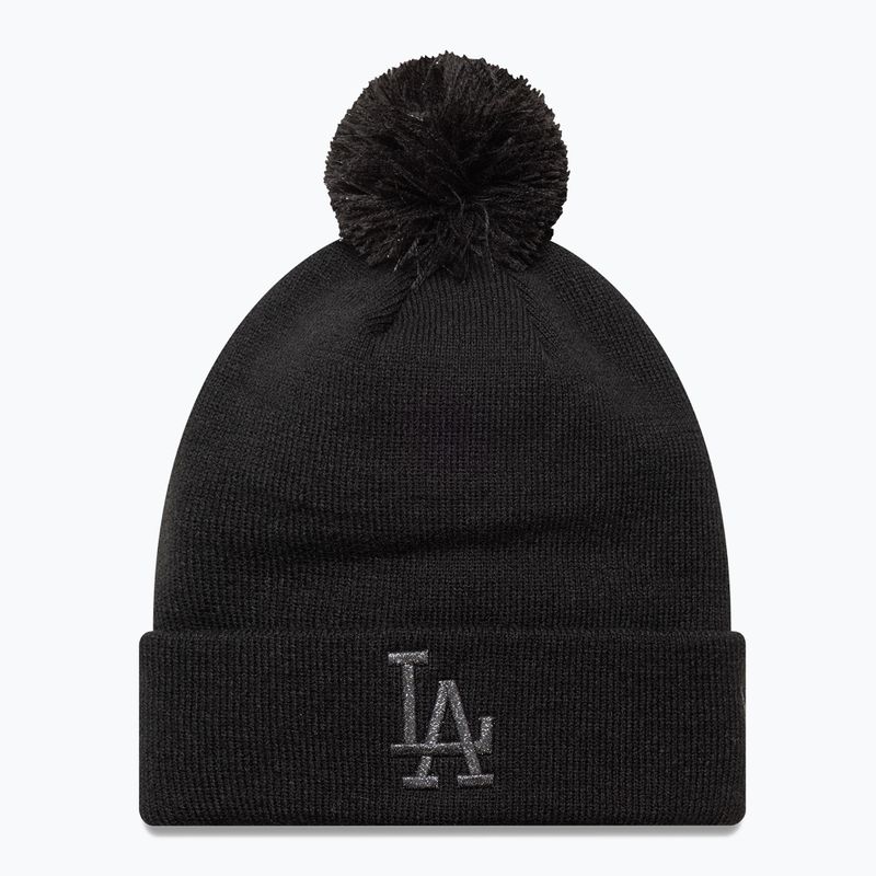 Moteriška žieminė kepurė New Era Metallic Bobble Los Angeles Dodger juoda
