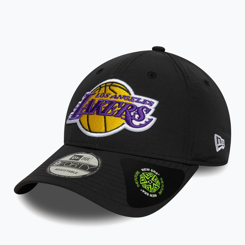 Kepurė su snapeliu New Era Recycled 9Forty Lakers juoda/oficiali arbatos komandos spalva 2