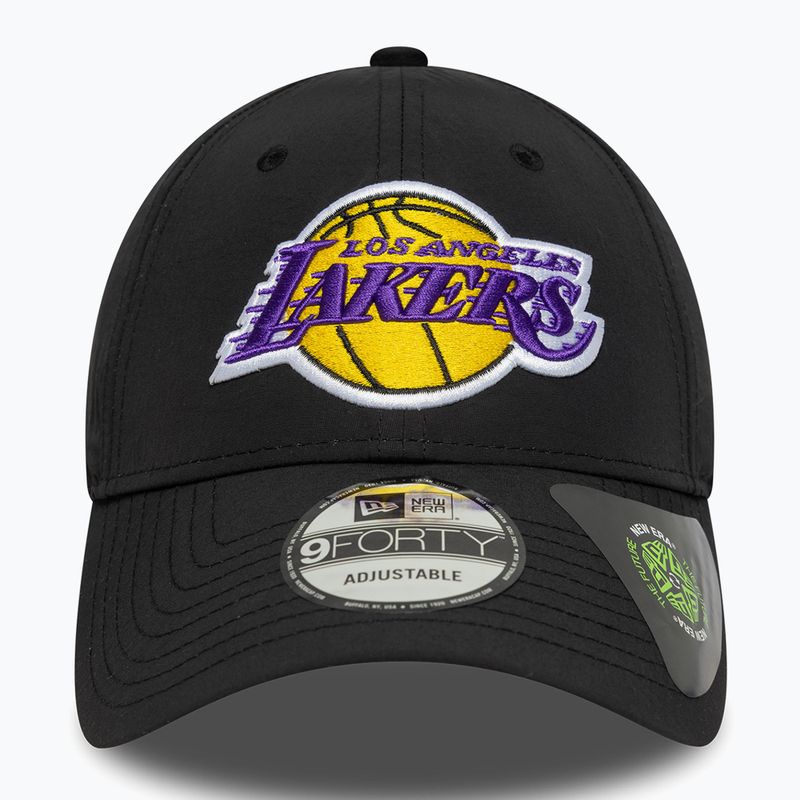 Kepurė su snapeliu New Era Recycled 9Forty Lakers juoda/oficiali arbatos komandos spalva 3