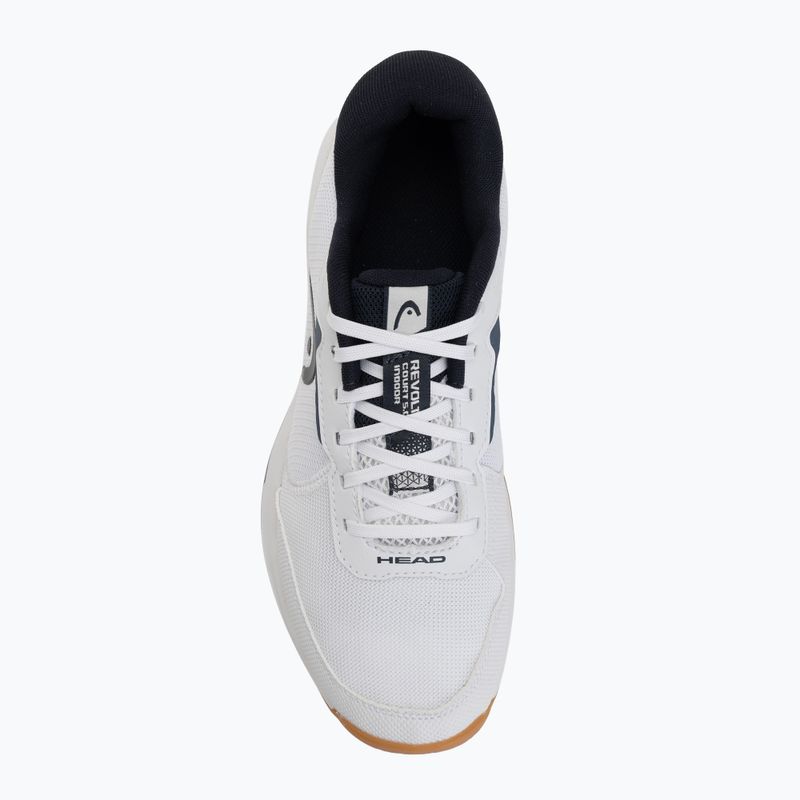 Vyriški teniso batai HEAD Revolt Court 5.0 Indoor white/blueberry 5