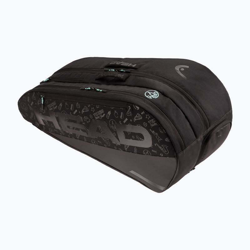 Teniso krepšys HEAD Tour Racquet Bag L Neon 2025 65 l black/blue 2