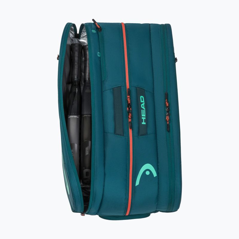 Padelio krepšys HEAD Tour Padel Bag L 40 l green/orange 3