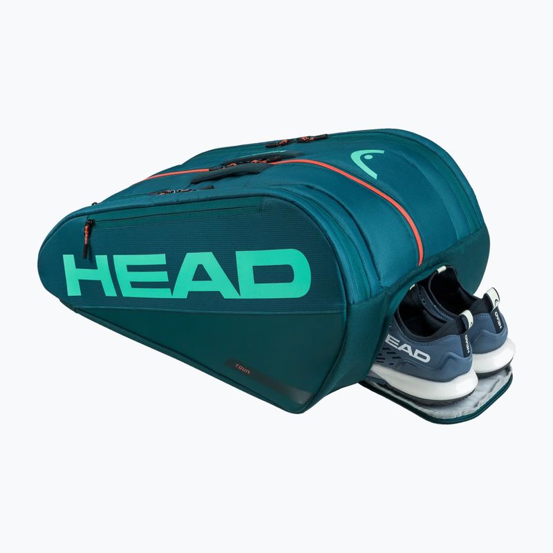 Padelio krepšys HEAD Tour Padel Bag L 40 l green/orange 4