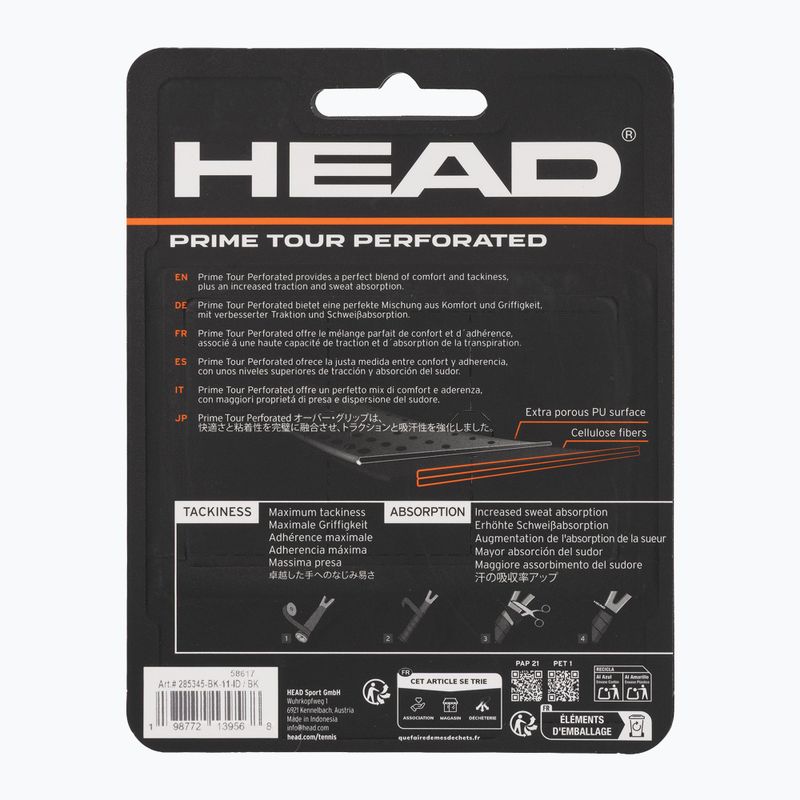 Teniso raketės apvijos HEAD Prime Tour Perforated 3 pcs. black 2